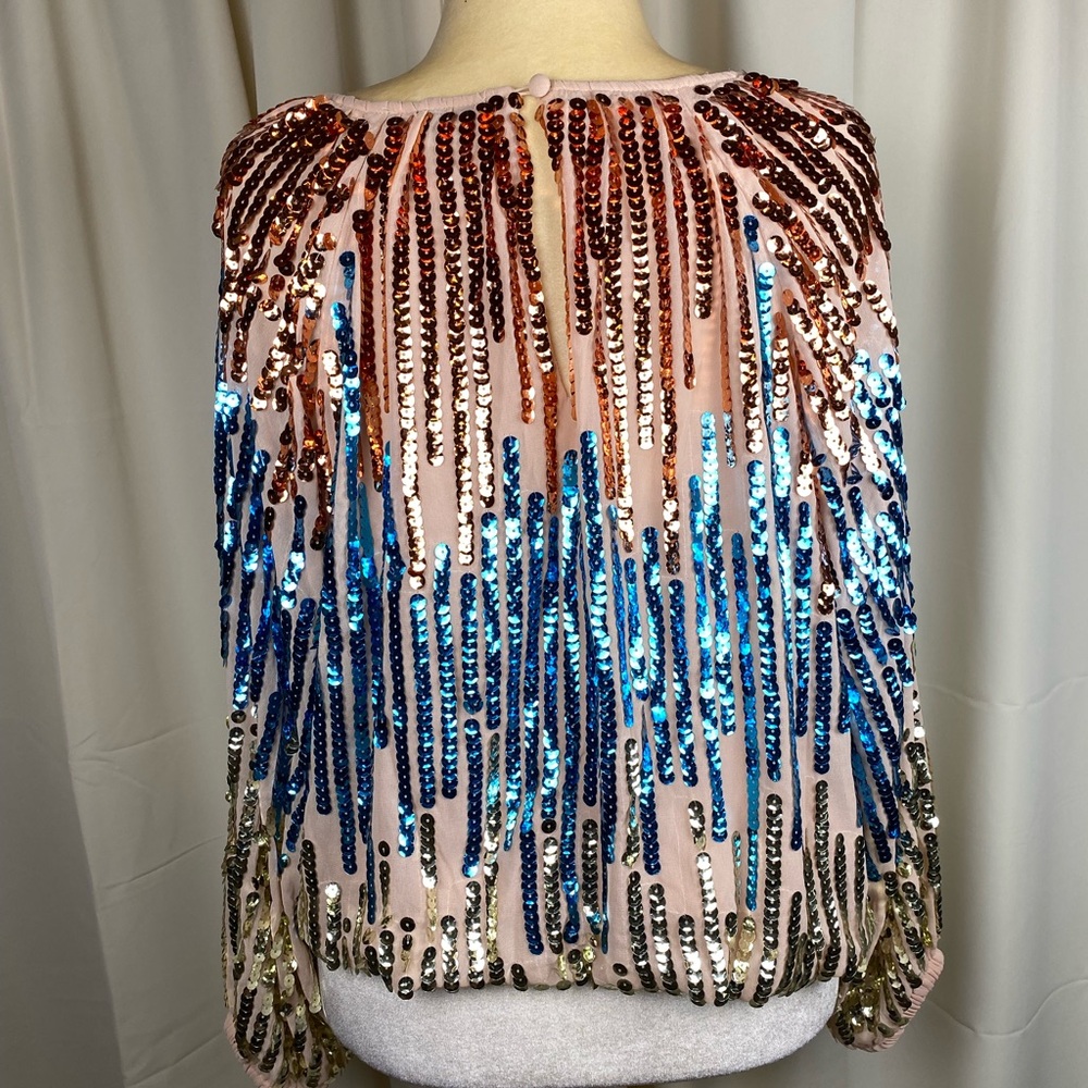 Elegant Sequin Embellished Blouse - Picture 3 of 6